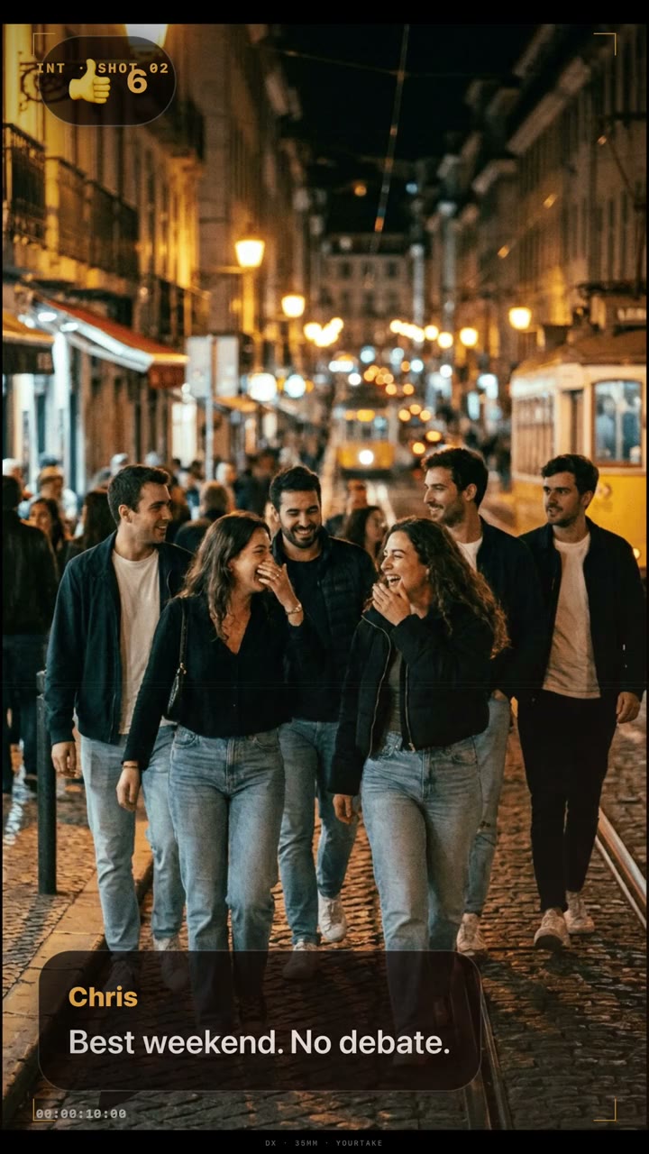 A finished Weekend in Lisbon recap video frame.